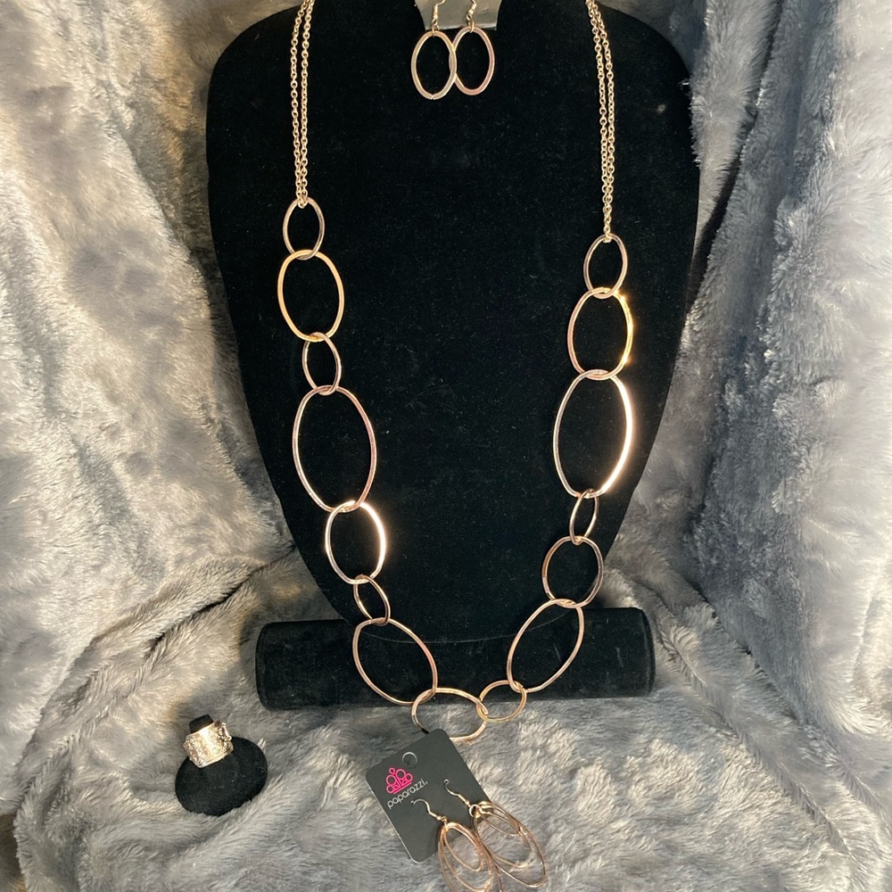 Rose Gold Necklace Set